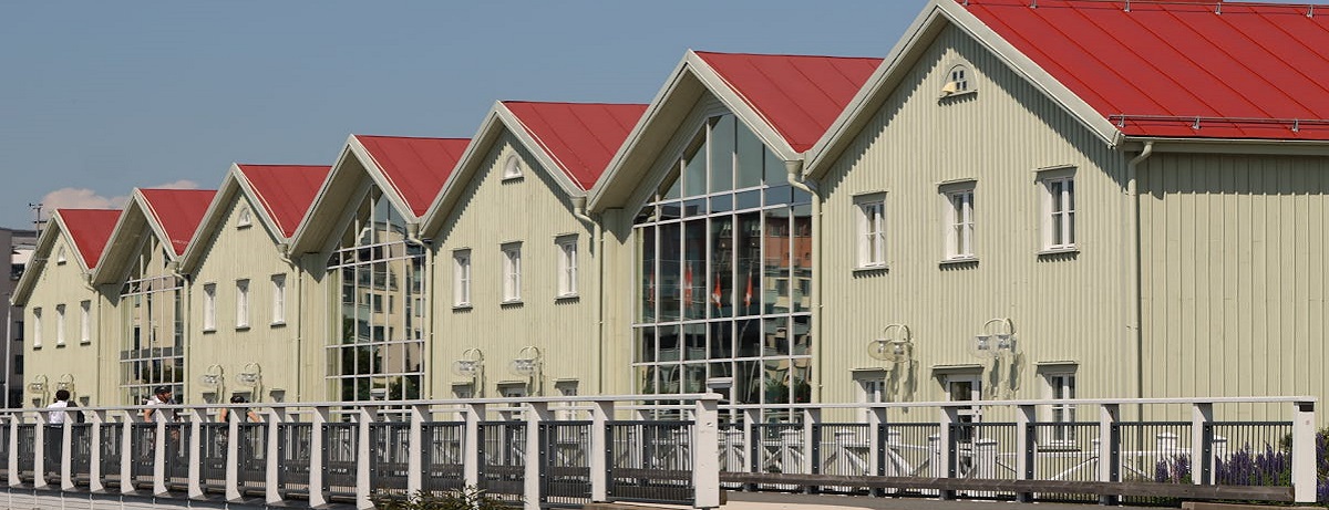 Modern office building financed through commercial real estate loans